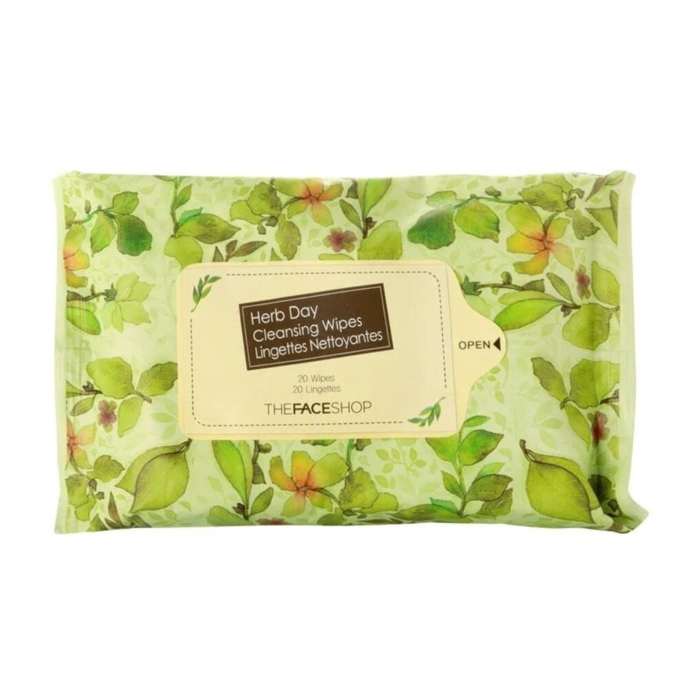 THE FACE SHOP HERB DAY Cleansing Tissues 20 Count